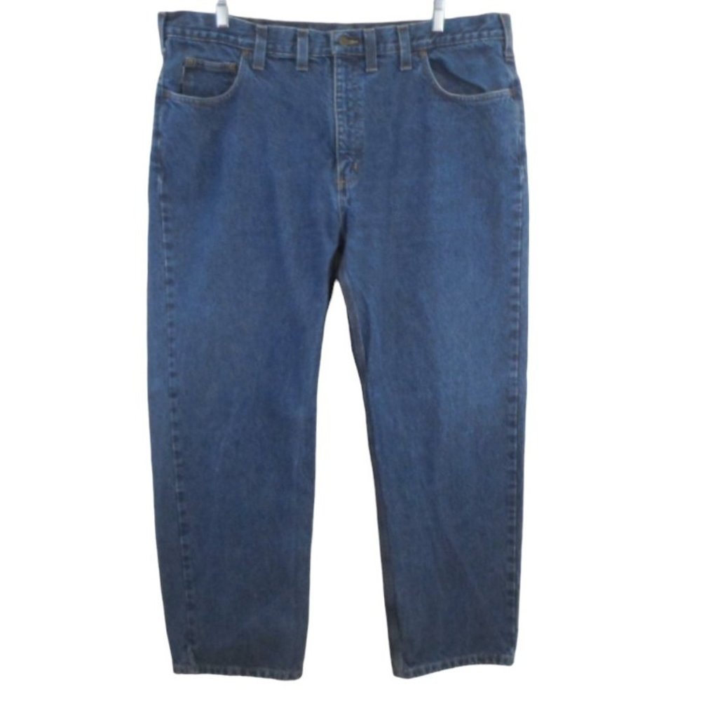 Carhartt Denim Jeans Mens 43x30 Relaxed Straight Leg Medium Wash Blue